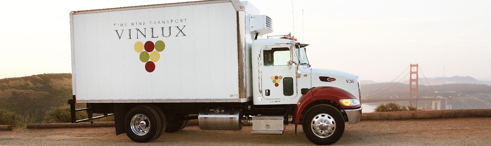 VinLux truck near Golden Gate Bridge